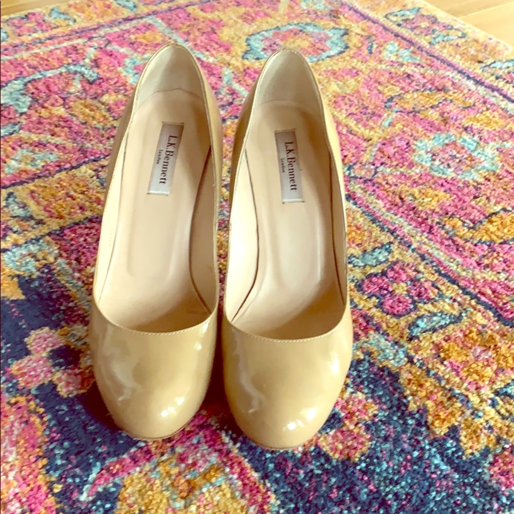 L.K. Bennett London Patent Pumps
